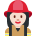 👩🏻‍🚒 woman firefighter: light skin tone display on Twitter